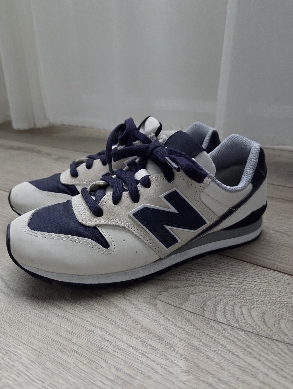 FIGS x New Balance Navy and White Retro Runner Sneakers